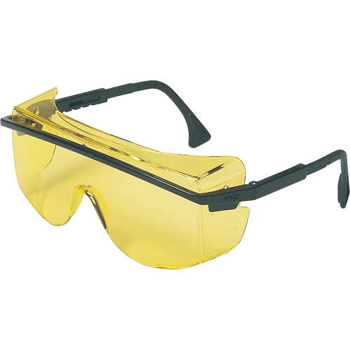 Lunettes de s&eacute;curit&eacute; Uvex Astrospec OTG 3001, Lentille Ambr&eacute;e, Anti-&eacute;gratignures, ANSI Z87+/R&eacute;pond ou surpasse la norme CSA Z94.3 Chandler Sales