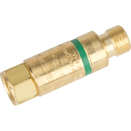 Antiretours pare-flammes - Oxy/gaz combustibles, Gaz combustibles (rouge)/Oxyg&egrave;ne (vert), Style pour chalumeau Chandler Sales