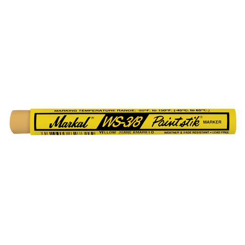 B&acirc;ton de peinture WS-3/8 Paintstik, B&acirc;ton plein, Jaune Chandler Sales