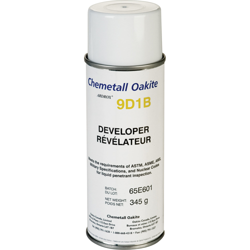 9D1B R&eacute;v&eacute;lateurs non Aqueux, Canette a&eacute;rosol Chandler Sales