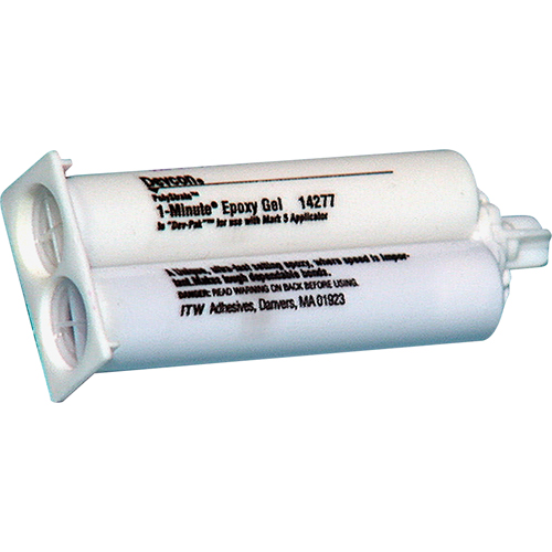 1-Minute Adhesive, 50 ml, Dual Cartridge, Two-Part, Amber Chandler Sales