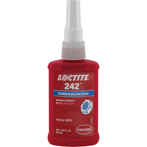 Threadlocker 242 , Blue, Medium, 50 ml, Bottle Chandler Sales