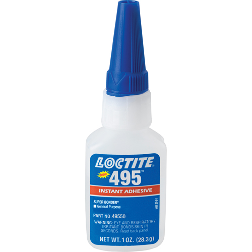 Adh&eacute;sif instantan&eacute; Super Bonder 495, Transparent, Bouteille, 28,3 g Chandler Sales