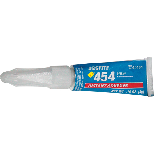 Adh&eacute;sif instantan&eacute; en gel Prism 454, Transparent, Tube, 3 g Chandler Sales