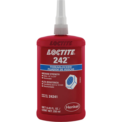 Threadlocker 242 , Blue, Medium, 250 ml, Bottle Chandler Sales