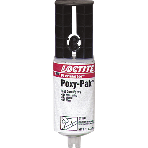 Adh&eacute;sif &agrave; s&eacute;chage rapide POXY PAK de Fixmaster, 92 g, Seringue, Deux composants, Translucide Chandler Sales