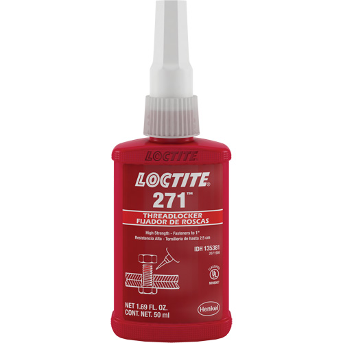 Threadlocker 271 , Red, High, 50 ml, Bottle Chandler Sales