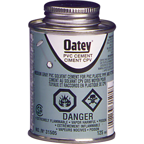 PVC Medium-Duty Cement, 946 ml, Brush-Top Can, Grey Chandler Sales