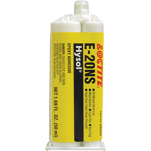 Hysol E-20NS Epoxy, Two-Part, Dual Cartridge, 120 g., Tan Chandler Sales