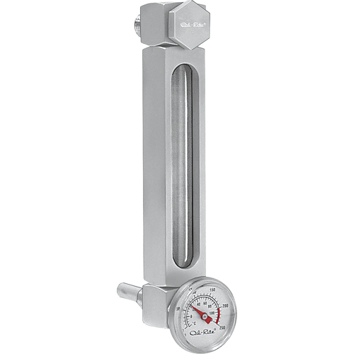Aluminum Liquid Level Gauge, Threaded, 10" L, 205°F (96.11° C) Chandler Sales