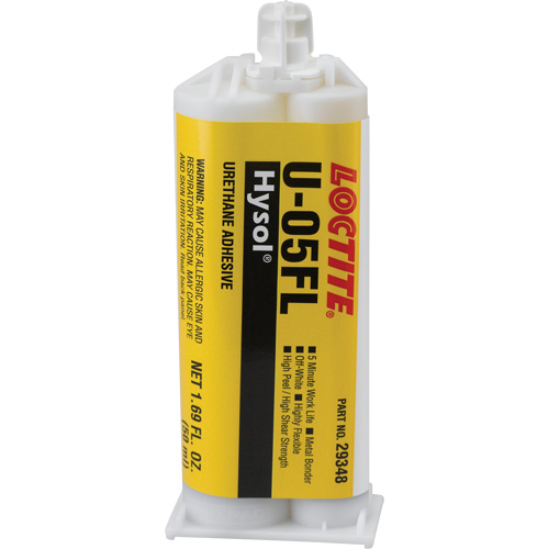 Adh&eacute;sif ur&eacute;thane Hysol U-05FL, Deux composants, Cartouche double, 90 g, Blanc cass&eacute; Chandler Sales