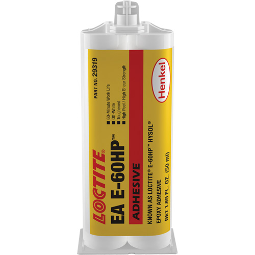 Adh&eacute;sif &eacute;poxyde E-60HP Hysol, 50 ml, Cartouche double, Deux composants, Blanc cass&eacute; Chandler Sales