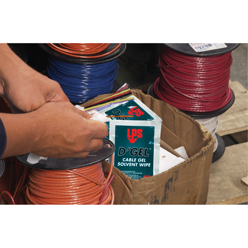 Solvant de gel D'Gel pour c&acirc;bles, Sachets Chandler Sales