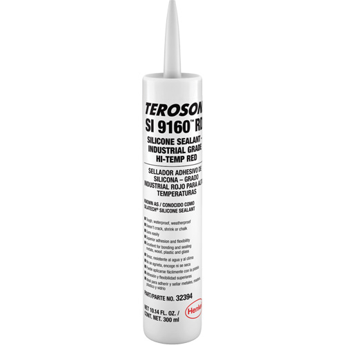 Teroson&reg; SI 9160 High Temperature Silicone Sealant, Cartridge, Red Chandler Sales