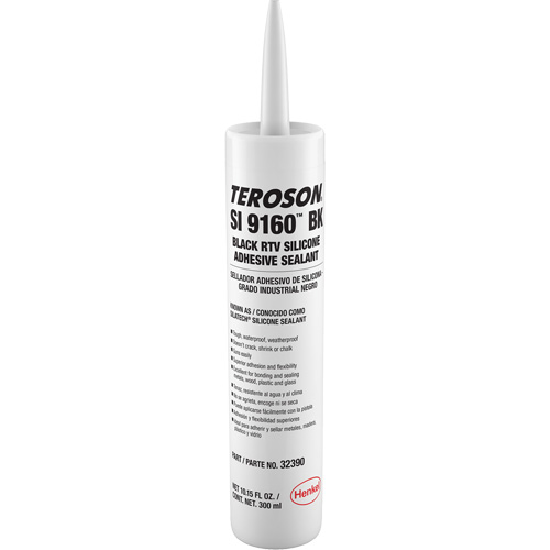 Teroson&reg; SI 9160 Silicone Sealant, Cartridge, Black Chandler Sales