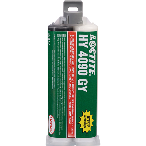 HY 4090 GY Structural Repair Hybrid Adhesive, Two-Part, Dual Cartridge, 50 g, Grey Chandler Sales