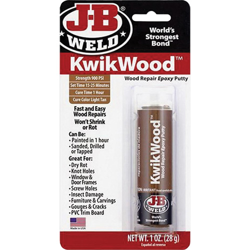 KwikWood Epoxy, 2 oz., Stick, Tan Chandler Sales