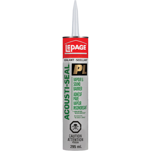 PL&reg; Vapour Barrier & Sound Reduction Adhesive, 825 ml, Tube, Black Chandler Sales
