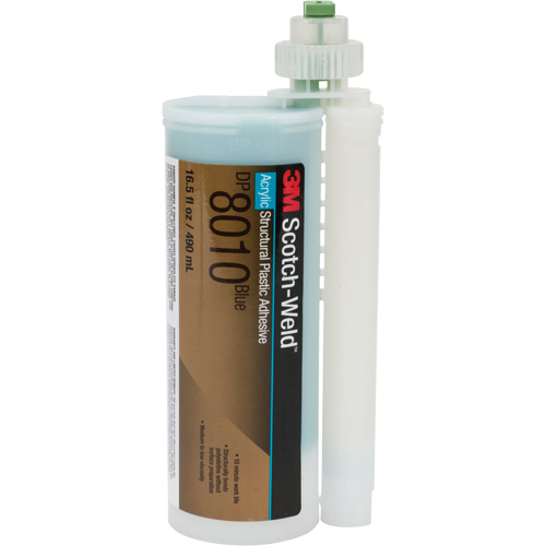 Scotch-Weld Structural Plastic Adhesive, Two-Part, Cartridge, 490 ml, Blue Chandler Sales
