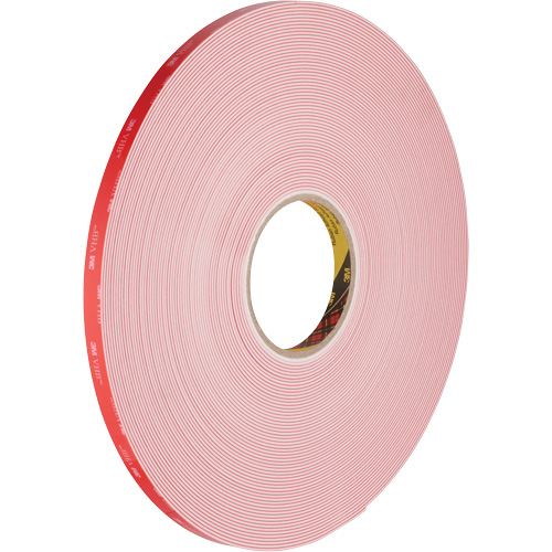 VHB Tape, 32.9 m (108') L x 12.7 mm (1/2") W, 62 mils, Acrylic Chandler Sales