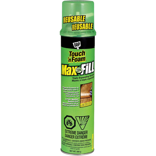 Scellant &agrave; triple expansion Touch 'n Foam Max Fill, 566 g, Canette a&eacute;rosol, Cr&egrave;me Chandler Sales