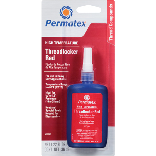 High Temperature Threadlocker, Red, High, 36 ml, Bottle Chandler Sales