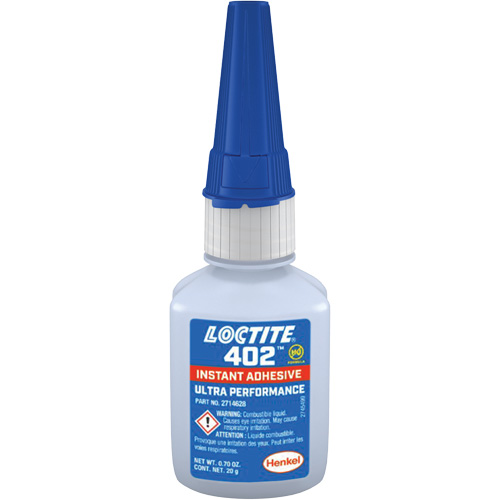 402 Instant Adhesive, Clear, Bottle, 20 g Chandler Sales