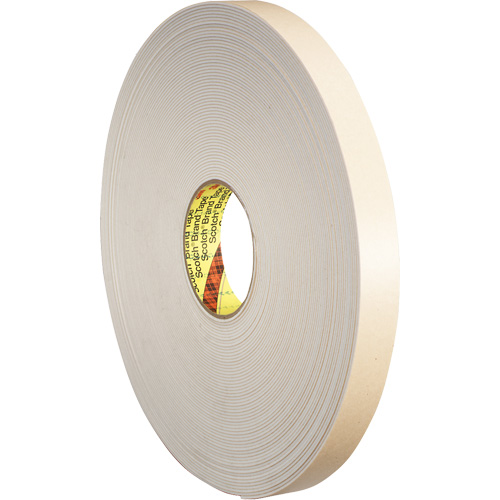 Double-Coated Foam Tape, 66 m (216') L x 25.4 mm (1") W, 31 mils, Polyethylene Chandler Sales