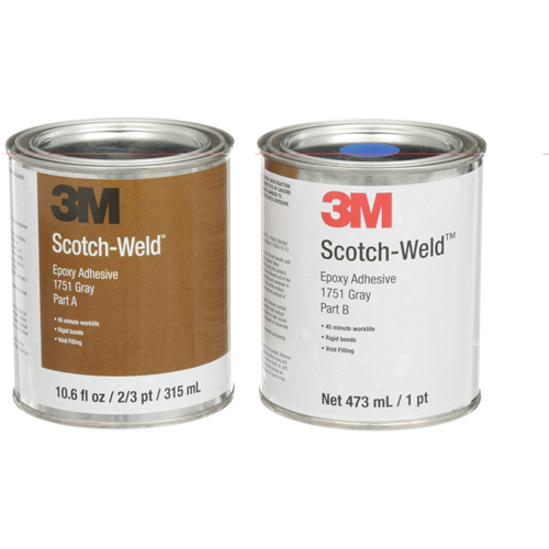 Adh&eacute;sif Scotch-Weld, 16 oz liq., Tube, Deux composants, Gris Chandler Sales