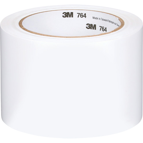 Ruban en vinyle pour travaux g&eacute;n&eacute;raux 764, 76 mm (3") la x 32,9 m (108') lo, 5 mils, Blanc Chandler Sales