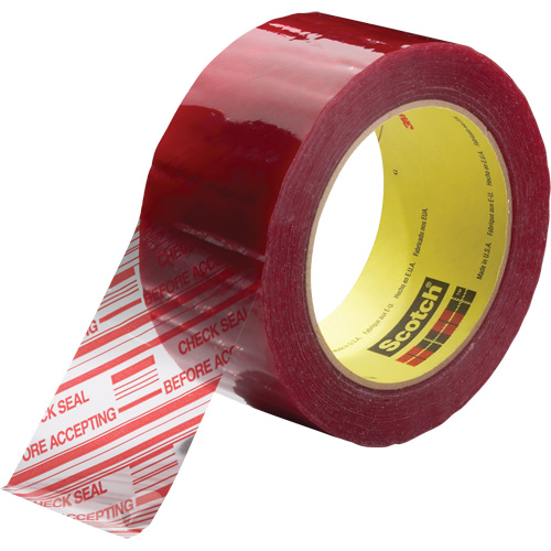 Ruban d'emballage avec message de s&eacute;curit&eacute; Scotch 3779, Adh&eacute;sif Acrylique, 1,8 mils, 48 mm (2") x 100 m (328') Chandler Sales