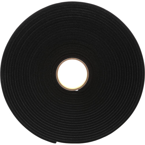 4504 Vinyl Foam Tape, 25.4 mm (1") W x 16.5 m (54') L, 250 mils, Black Chandler Sales