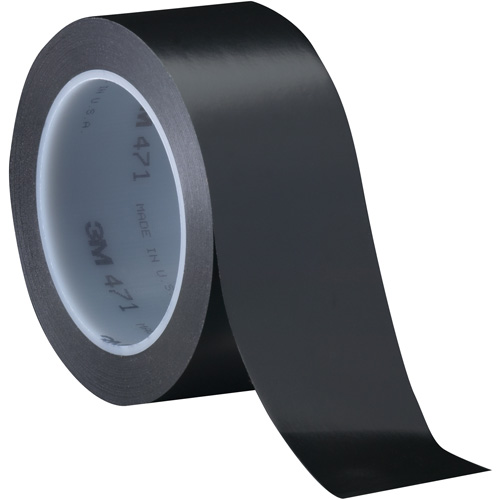 Ruban en vinyle 471, 102 mm (4") la x 32,9 m (108') lo, 5,2 mils, Noir Chandler Sales