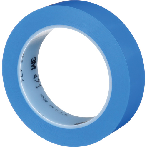 Ruban en vinyle 471, 25,4 mm (1") la x 32,9 m (108') lo, 5,3 mils, Bleu Chandler Sales