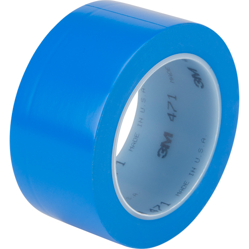 Ruban en vinyle 471, 50,8 mm (2") la x 32,9 m (108') lo, 5,3 mils, Bleu Chandler Sales