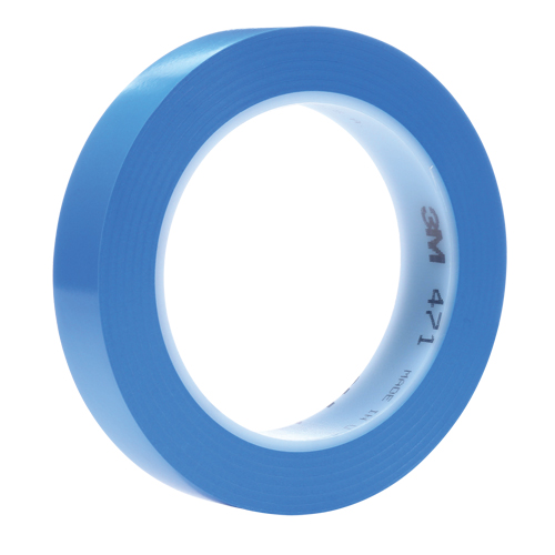 471 Vinyl Tape, 19 mm (3/4") W x 32.9 m (108') L, 5.3 mils, Blue Chandler Sales