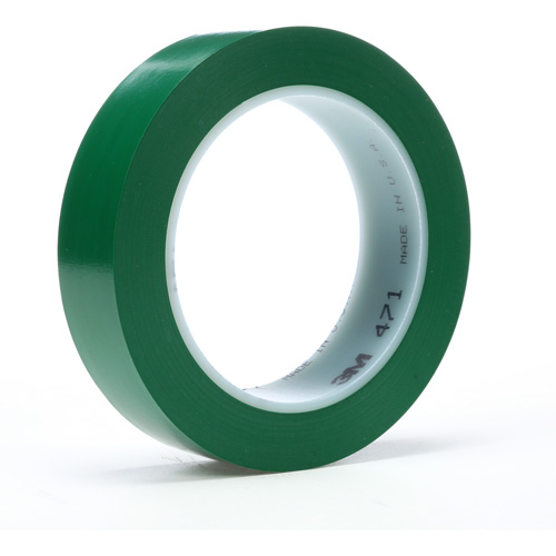 Ruban en vinyle 471, 19 mm (3/4") la x 32,9 m (108') lo, 5,2 mils, Vert Chandler Sales