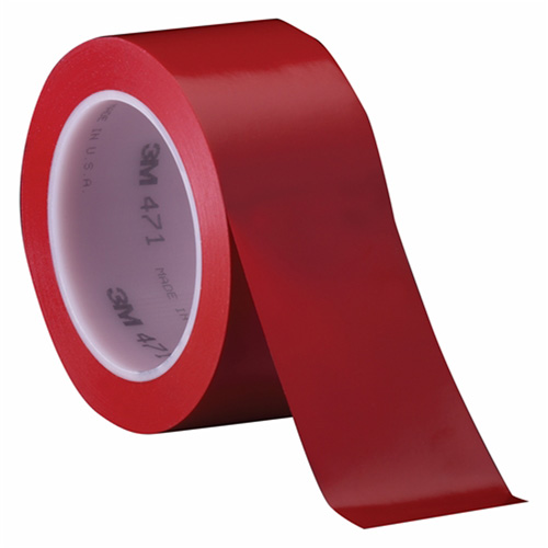 Ruban en vinyle 471, 6 mm (1/4") la x 32,9 m (108') lo, 5,2 mils, Rouge Chandler Sales