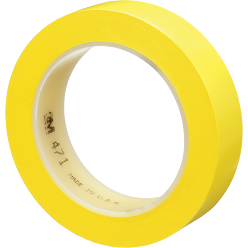 Ruban en vinyle 471, 25,4 mm (1") la x 32,9 m (108') lo, 5,2 mils, Jaune Chandler Sales