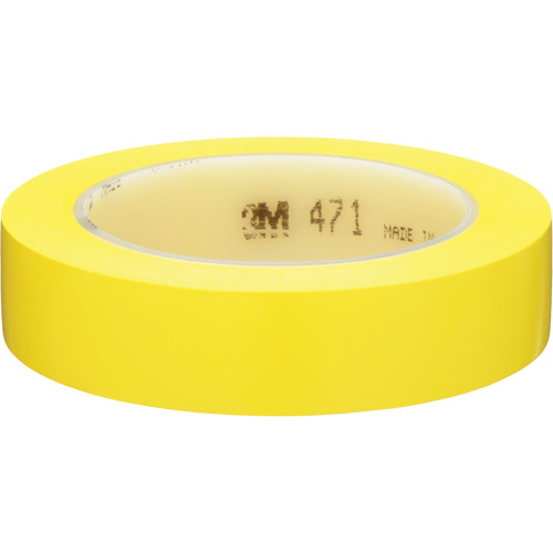 Ruban en vinyle 471, 25,4 mm (1") la x 32,9 m (108') lo, 5,3 mils, Jaune Chandler Sales