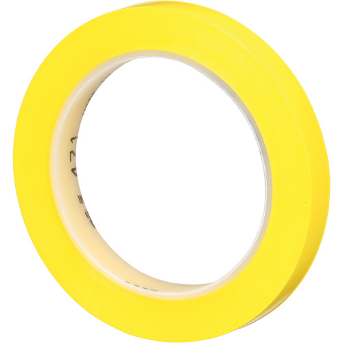 471 Vinyl Tape, 12 mm (1/2") W x 32.9 m (108') L, 5.2 mils, Yellow Chandler Sales