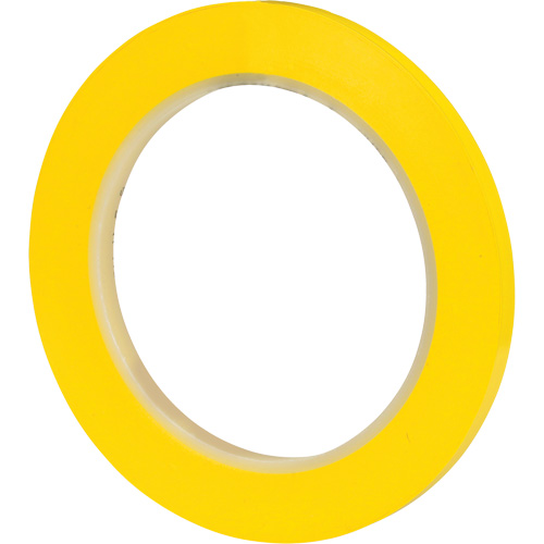471 Vinyl Tape, 6 mm (1/4") W x 32.9 m (108') L, 5.2 mils, Yellow Chandler Sales