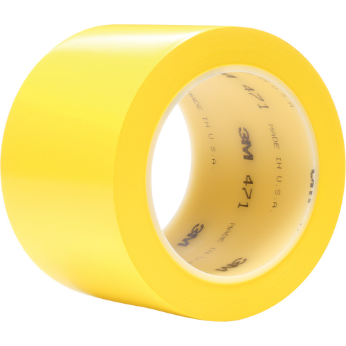 Ruban en vinyle 471, 76,2 mm (3") la x 32,9 m (108') lo, 5,2 mils, Jaune Chandler Sales