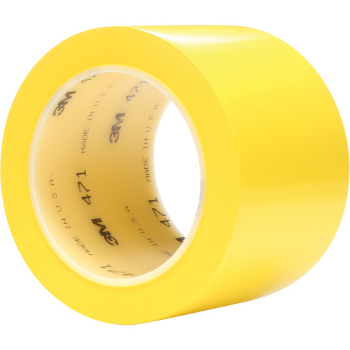 Ruban en vinyle 471, 76,2 mm (3") la x 32,9 m (108') lo, 5,2 mils, Jaune Chandler Sales