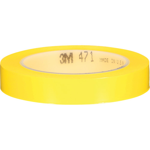 Ruban en vinyle 471, 19 mm (3/4") la x 32,9 m (108') lo, 5,3 mils, Jaune Chandler Sales