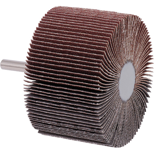 Mounted Flap Wheel, A80 Grit, 3" x 2" x 1/4" Chandler Sales