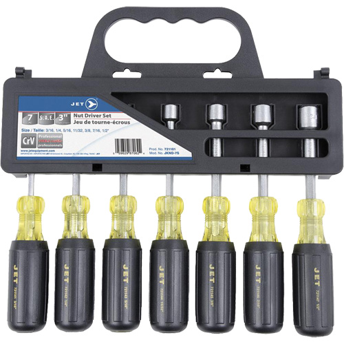 JKND-7S Cushion Grip Nutdriver Set, 7 Pcs., Non Magnetic, Imperial Chandler Sales
