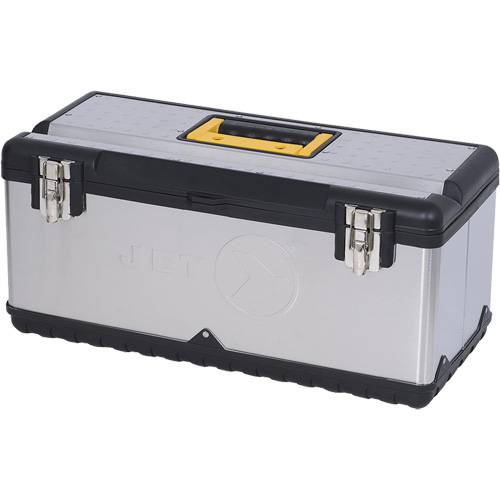 JPSTB-22 Stainless Steel Hand Tool Box, 11" D x 22-1/2" W x 10-3/4" H, Black/Grey Chandler Sales