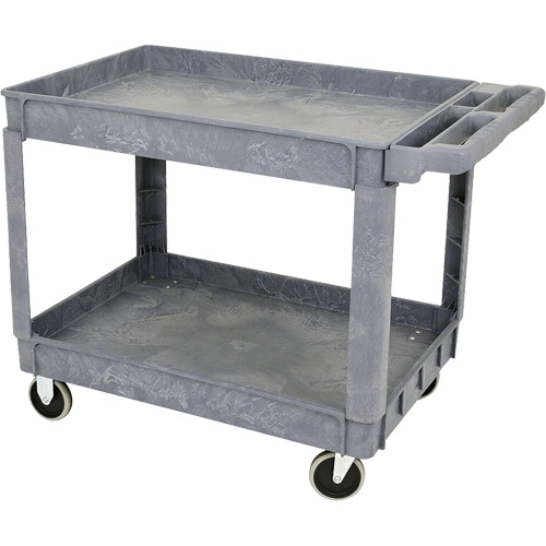 JPTC-3624 Heavy-Duty Polypropylene Shop Cart, 2 Tiers, 46" W x 25-1/2" D x 33-1/4" H, 500 lbs. Cap. Chandler Sales
