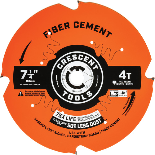 Lame de scie circulaire, 7-1/4", 4 dents, Pour B&eacute;ton Chandler Sales